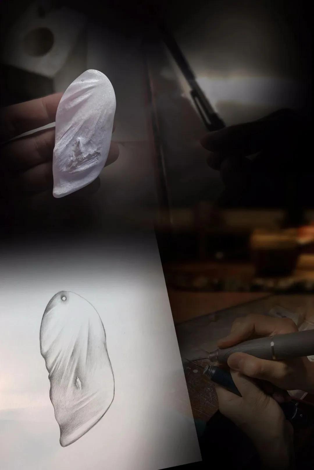 黑藓翡翠手镯从原石到成品，随形边角料又美出了新境界！  第15张