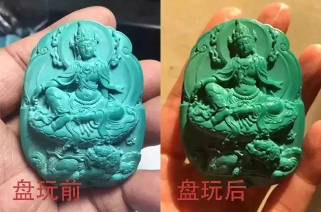 绿松石盘玩之后的美感，是其他玉石无法比拟的  第3张