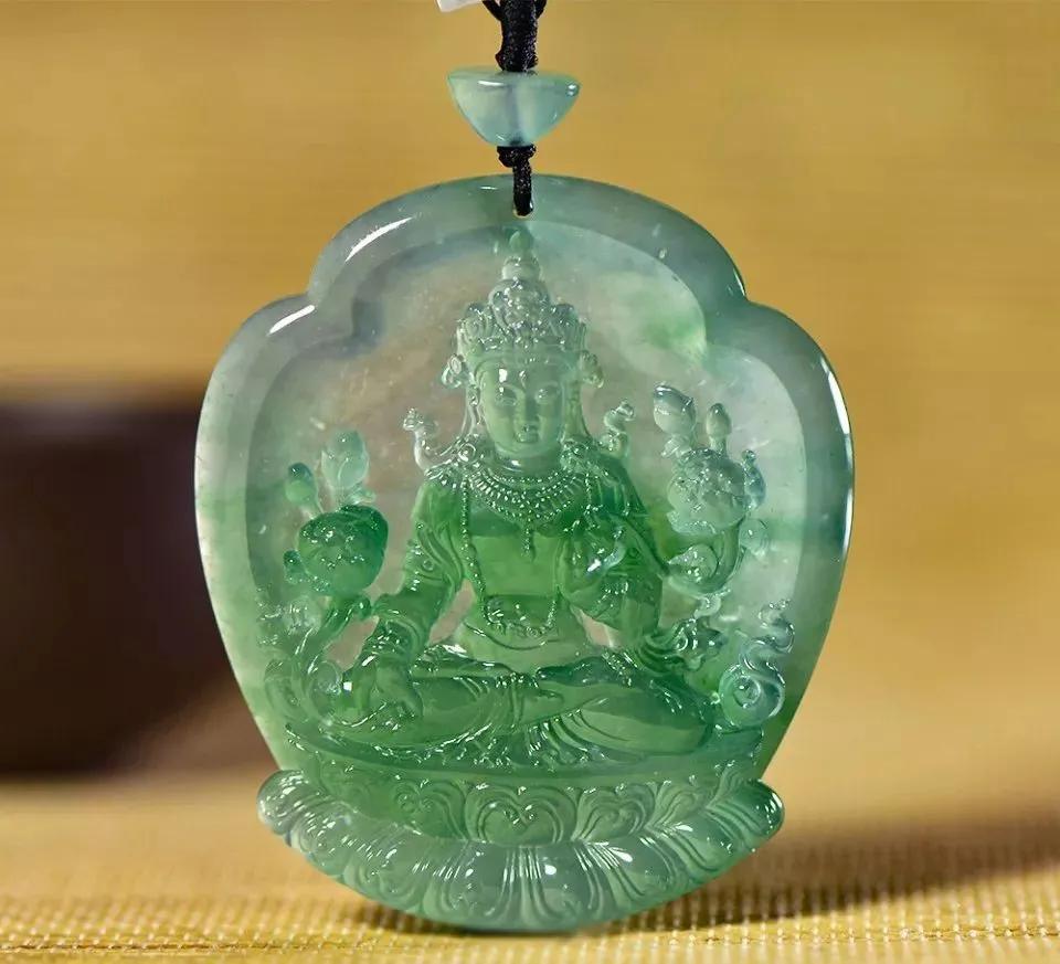 网红木那料起货绿水度母，美到炸裂！  第12张