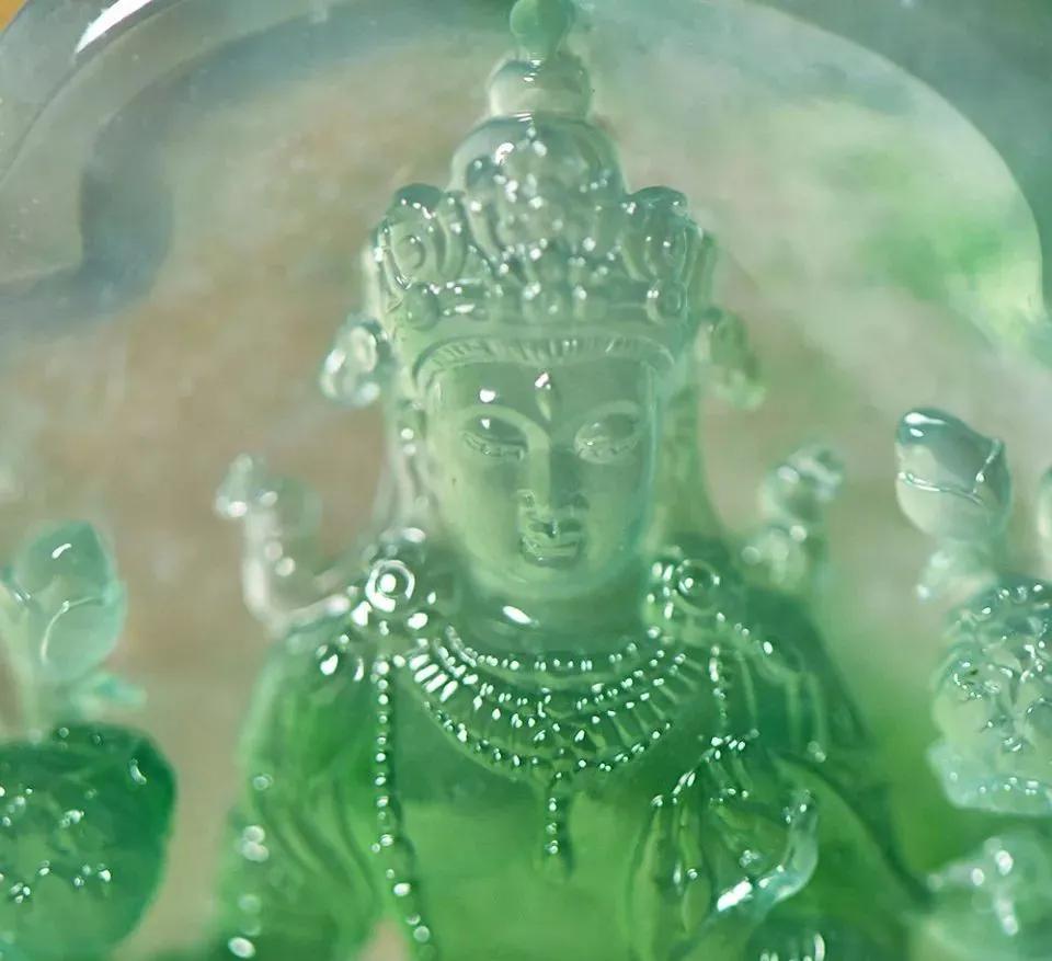 网红木那料起货绿水度母，美到炸裂！  第10张