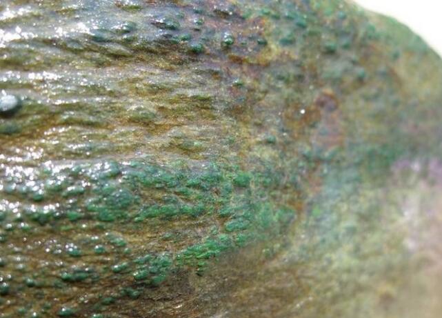 如何翡翠原石内部有没有绿色？松花是很可靠的标志之一   第2张