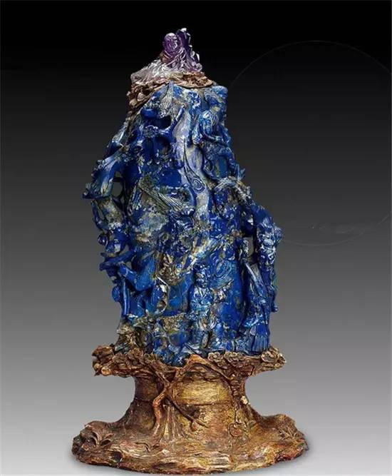 三彩翡翠挂件青金石，高贵的黛蓝之美！  第34张