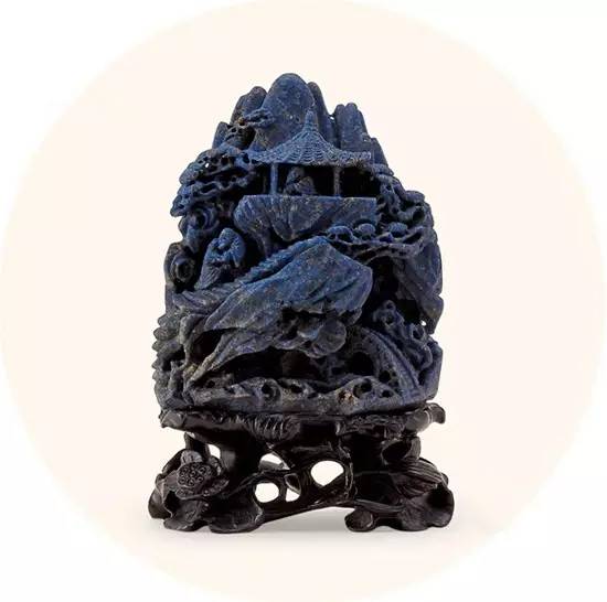 三彩翡翠挂件青金石，高贵的黛蓝之美！  第50张