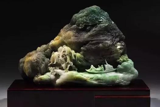 翡翠手镯糯种飘花中国色彩最丰富的玉种独山玉，美如油画  第4张