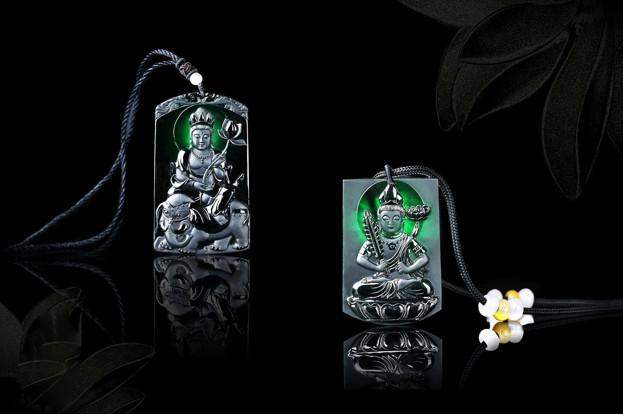 a货翡翠玉镯批发价格绿泉沁心田——墨翠  第6张