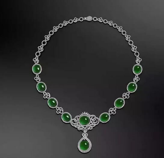 有东方韵味的翡翠项链，时尚而高贵，演绎属于气质女性的独特美感  第5张