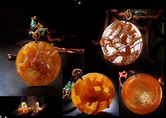 白冰翡翠戒指简单厉害了我的红翡，一棵巧雕盆栽就价值八十万！  第6张