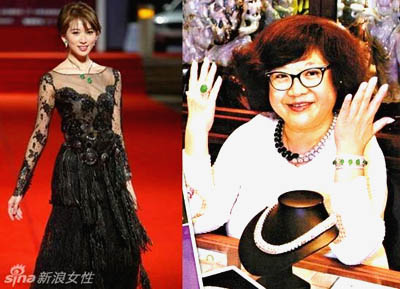 冰种晴水翡翠盘点那些女星身上的翡翠配饰  第8张