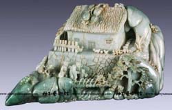 大日如来翡翠吊坠神玉艺术馆翡翠展品欣赏（一）  第6张