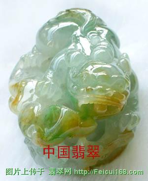 翡翠手镯鉴定中心黄夹绿翡翠玩件专辑(一)--翠龙翡翠作品欣赏（组图）  第5张