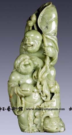 大日如来翡翠吊坠神玉艺术馆翡翠展品欣赏（一）  第7张