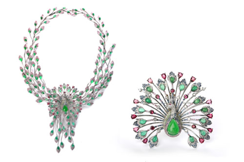 翡翠如意挂件图七彩云南孔雀系列珠宝新品赏鉴  第2张