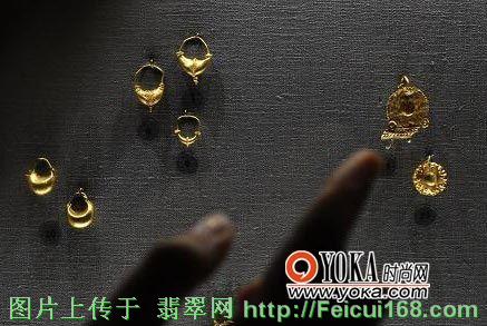 古代珠宝亮相以色列翡翠黄金耳饰  第2张