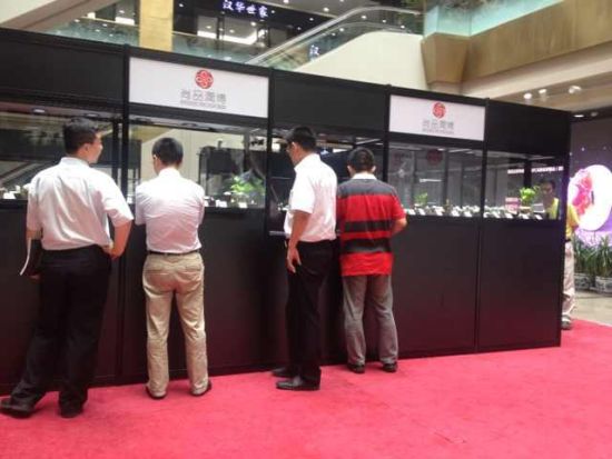 刚切开的翡翠第三届尚品美玉拍卖会预展开幕  第2张