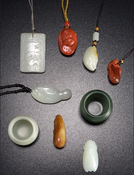 天然翡翠墨玉龙牌吊坠西泠印社良渚玉雕专拍10月21日举行  第2张