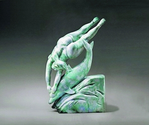 著名雕塑家许鸿飞翡翠雕塑作品6月12日展现  第2张