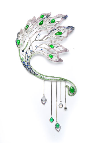 翡翠如意挂件图七彩云南孔雀系列珠宝新品赏鉴  第18张