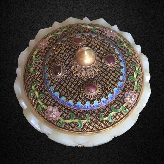 国玄艺术：乾隆款臻品包金玉钵诚寻有缘人