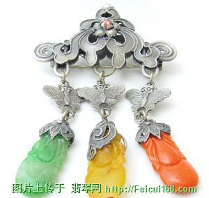 翡翠手镯戴哪只手比较翡翠玉饰胸针 优雅玉女必备(组图)之二  第3张