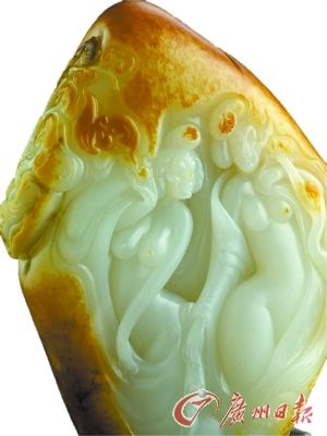 冰种飘蓝花的翡翠原石当今玉石技艺比不上五千年前的良渚文化  第2张