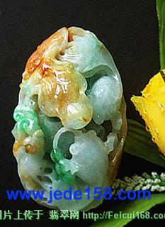 翡翠手镯鉴定中心黄夹绿翡翠玩件专辑(一)--翠龙翡翠作品欣赏（组图）  第3张