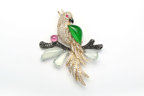 翡翠如意挂件图七彩云南孔雀系列珠宝新品赏鉴  第17张