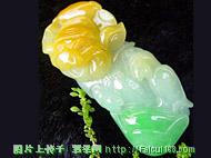翡翠手镯自然纹路图片辨认各种翡翠种色－富贵猪类（图２)  第2张
