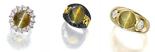 翡翠平安扣吊坠毛衣链金绿宝石 猫眼  第2张