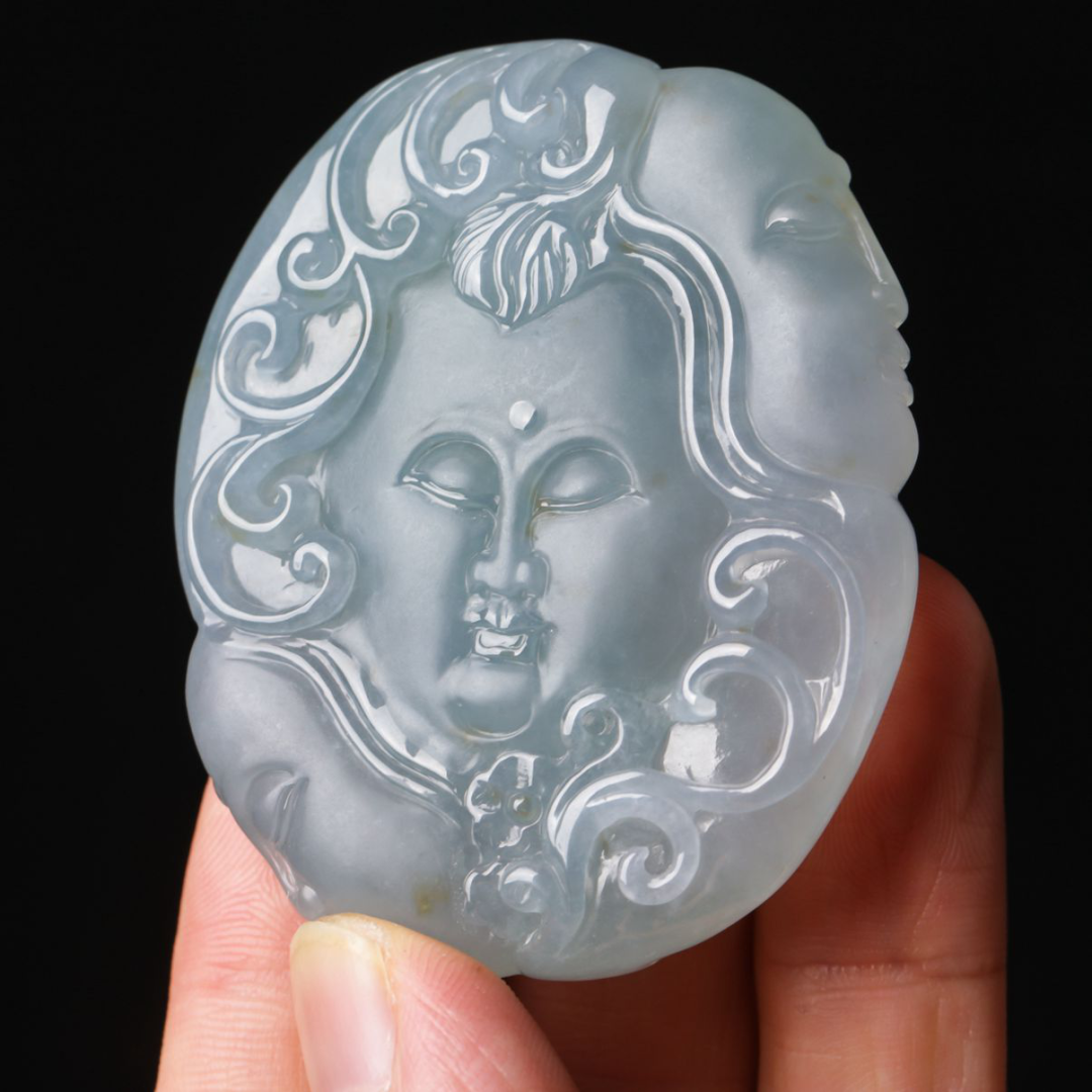 批发翡翠挂件花开见佛，锦灰堆，聊聊比较冷门的翡翠艺术题材  第1张