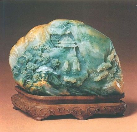 白菜翡翠吊坠的寓意《翡翠收藏入门百科》之翡翠山子  第2张