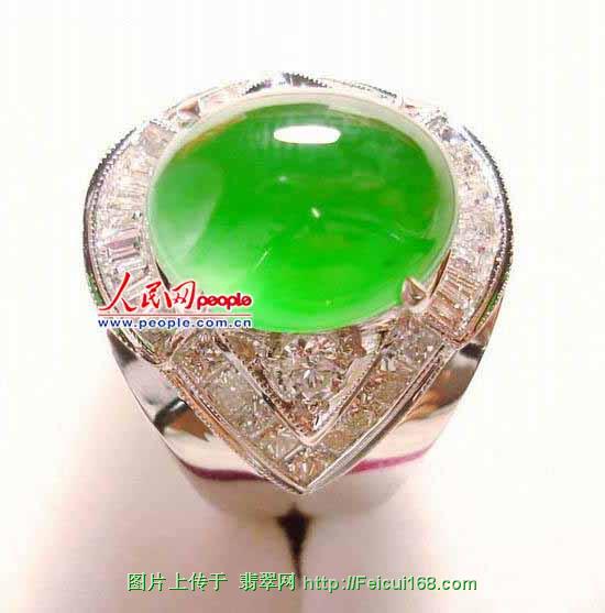 女款翡翠戒指著名藏家方海蛟珠宝翡翠白玉藏品鉴赏二（图）  第7张