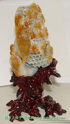 哪个国家翡翠便宜翡翠玉石蜂巢摆件 细腻温润的家居装饰品【组图】  第3张
