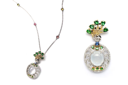 翡翠如意挂件图七彩云南孔雀系列珠宝新品赏鉴  第13张