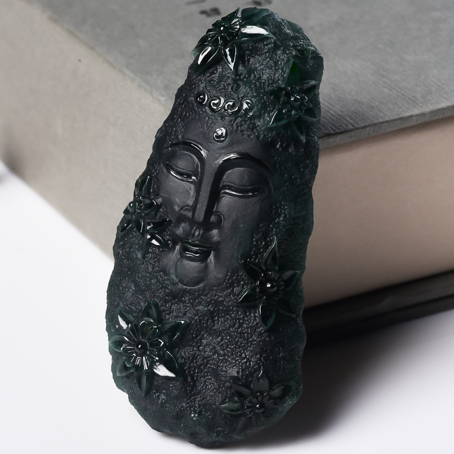 批发翡翠挂件花开见佛，锦灰堆，聊聊比较冷门的翡翠艺术题材  第2张