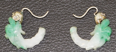清晚期银鎏金翡翠耳饰：虽小犹珍