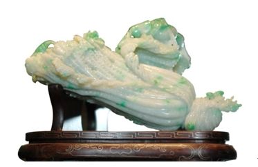 《翡翠收藏入门百科》之白地青与花青种  第2张