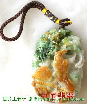 翡翠手镯鉴定中心黄夹绿翡翠玩件专辑(一)--翠龙翡翠作品欣赏（组图）  第4张