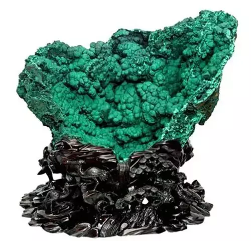 十大极品的翡翠摆件这么美的孔雀石你见过吗？太迷人了！  第4张