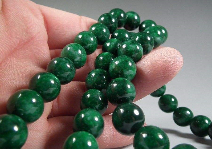 银戒指翡翠浓绿顺眼，色纯不邪，唯我干青  第3张