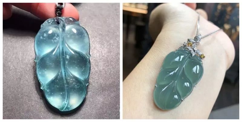 辣绿翡翠戒指蓝水翡翠天青冻极为相似价值却天差地远 你分得清楚吗？  第7张