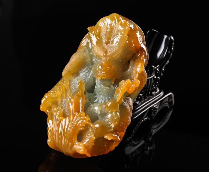 龙战于野，其血玄黄一一“金翡翠”黄翡  第1张