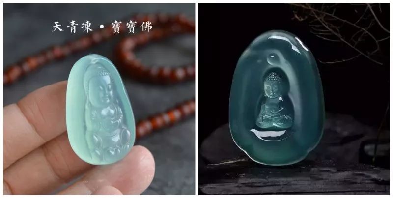 辣绿翡翠戒指蓝水翡翠天青冻极为相似价值却天差地远 你分得清楚吗？  第6张