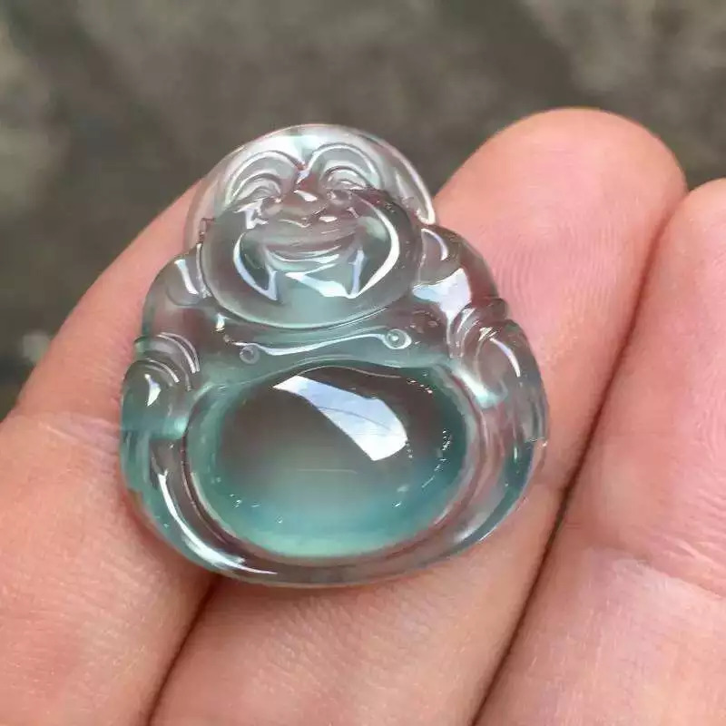 冰种翡翠小葫芦翡翠的“花青”、“干青”、“油青”和“蓝水”的简单对比  第8张