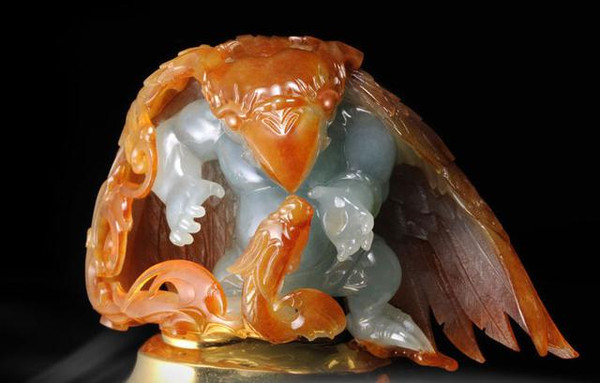 哪有鉴定翡翠的地方厉害了我的红翡，一棵巧雕盆栽就价值八十万！  第9张