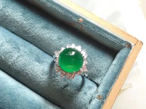 木那料高翡翠冰种翡翠戒指   第1张