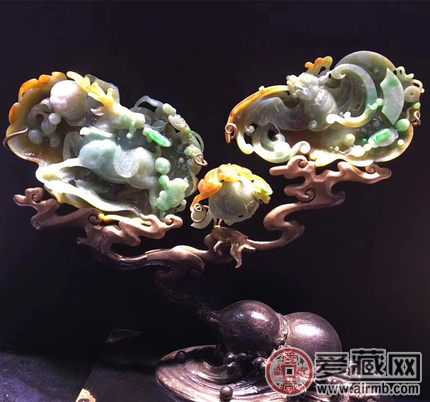 翡翠琵琶摆件图片黄加绿翡翠真假怎么看？ 