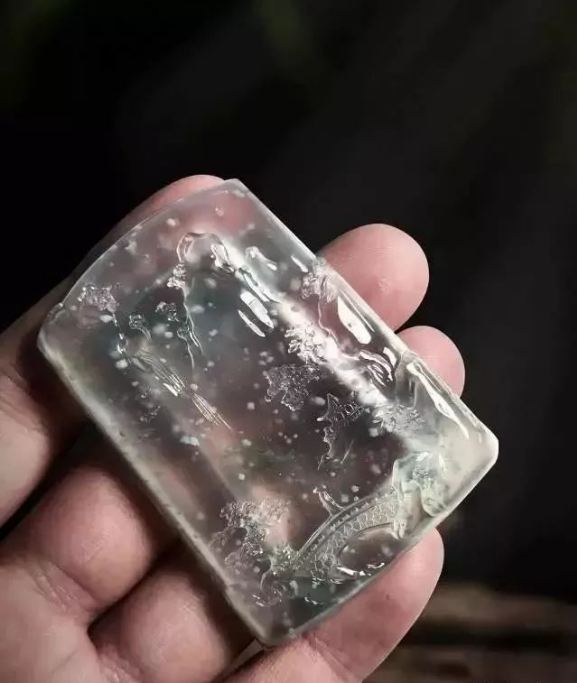 翡翠平安扣女 貔貅绝品小雪花棉，难得一见，翡翠赏析！   第2张