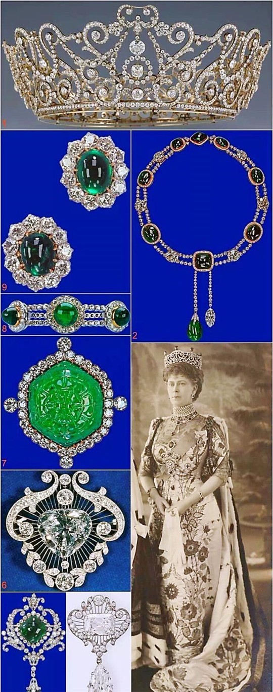 珠宝狂人玛丽皇后的珠宝套装，真是极致奢华！  第1张
