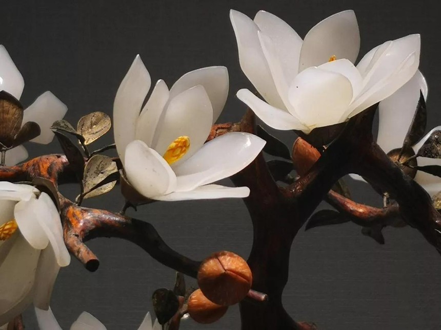 玉石还能雕刻成盆景，你见过吗？  第4张