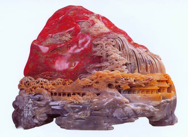 翡翠镶嵌价格中国“四大奇石”之一的鸡血石，有收藏价值吗？  第3张